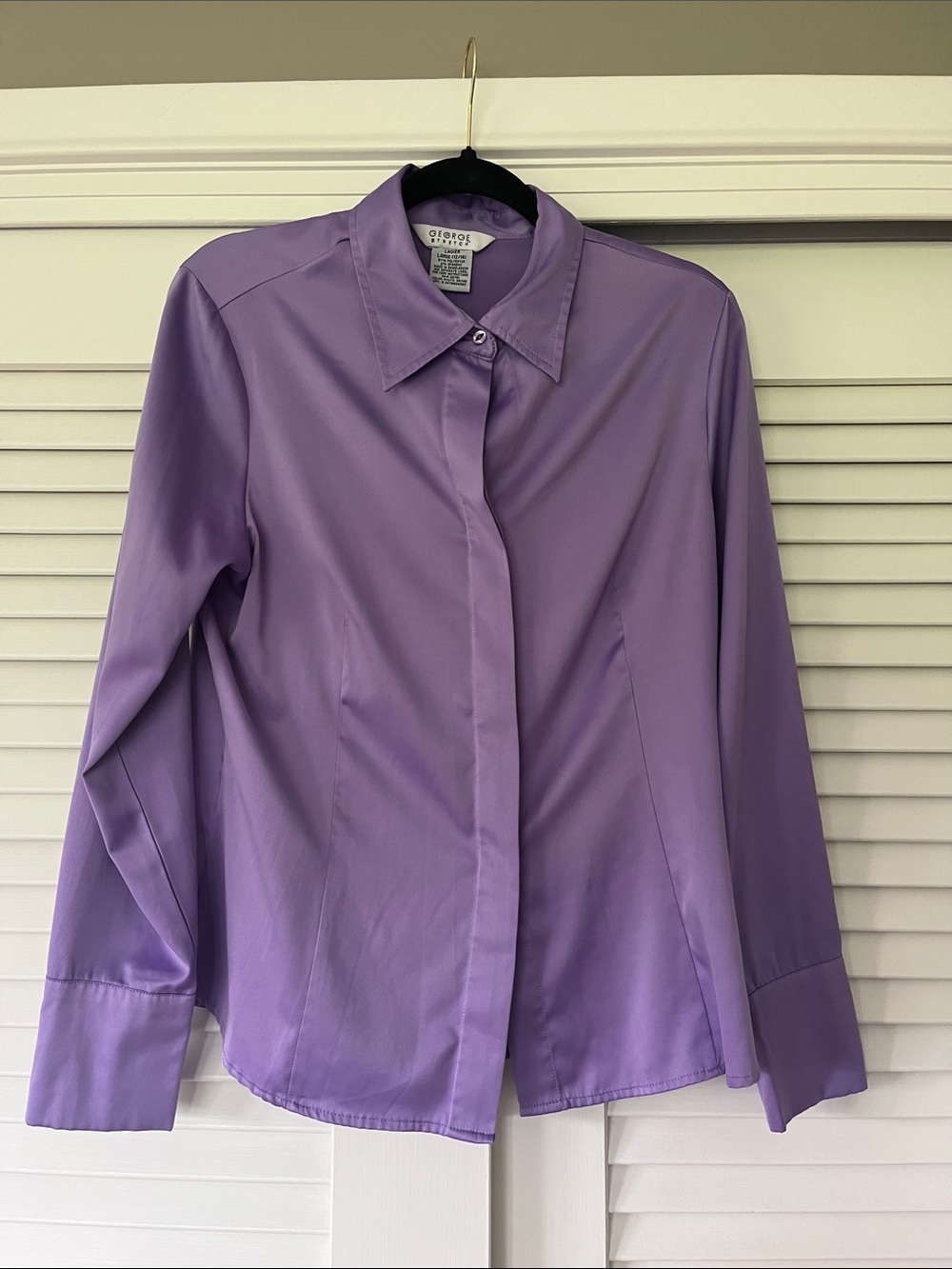 Purple Button Front Blouse